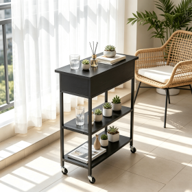 Lift Top End Table with Charging Station And Universal Wheels Modern Storage Ottoman Coffee Table with USB And AC Outlets for Living Room Bedroom