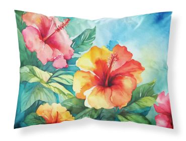 Hawaii Hawaiian Hibiscus in Watercolor Standard Pillowcase Lightweight Super Soft Easy Care Decorative Artwork Pillowcase, Standard