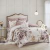 8 Piece Cotton Printed Comforter Set Blush King