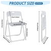 6 Pack Plastic Folding Chairs, Stackable Commercial Chairs, Portable Event Seats Indoor Outdoor for Home Event Party Picnic School Wedding, White