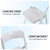 6 Pack Plastic Folding Chairs, Stackable Commercial Chairs, Portable Event Seats Indoor Outdoor for Home Event Party Picnic School Wedding, White