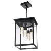 LED 5CCT Large Outdoor Pendant Light Fixtures, Exterior Hanging Lantern LED Integrated Bulbs Included for Porch Patio Yard Garden