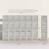 6 Panel 67" Tall Wood Privacy Screen Room Divider with 3 Shelves and Folding Storage for Bedroom, White