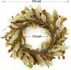 20-inch fall wreath adorned with brown magnolia leaves and small pomegranate berries, suitable for home, outdoor, farmhouse, porch, wall