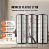 Room Divider, 6 Panel Japanese Room Divider Screen, Wood Folding Privacy Screen Indoor, Japanese Partition Portable Decoration Dividers
