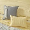 Embroidered 7 Piece Comforter Set Yellow Queen