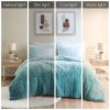 King/Cal King Ombre Shaggy Long Fur Comforter Mini Set