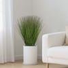 Artificial Grass Plant, 27 inch Faux Onion Grass Fake Greenery Shrubs Plant, Premium PVC for Indoor Outdoor House Home Garden Office Room Décor