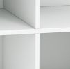 Modern S-Shaped 3-Tier End Table with 4 Storage Cubes - Side Table Organization Home Decor