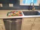 Chrysanthemums in Watercolor Dish Drying Mat Absorbent Dish Drying Mat Pad for Kitchen Counter Dish Drainer Mat for Countertop, 14 x 21", Multicolor