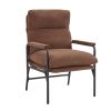 Modern Accent Chair, Reclining Chair with Adjustable Backrest, Corduroy Chair with Metal Frame, Reading Chair, Comfy Lounge Chair for Living Room