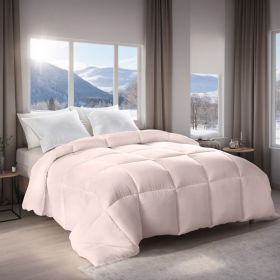 Pink Extra Large Plump Thick Duvet - Winter Enhanced Warmth With Skin-friendly Comfort. Bohemian Minimalist Checkered Design, Luxury Hotel-grade (Option: Pink-Q)