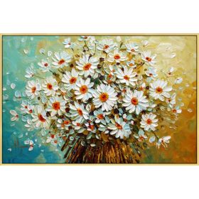 Canvas Oil Painting palette knife 3D texture acrylic Flower Wall art Picture For Living Room home decor quadros cuadro decoracion (size: 100x150cm)
