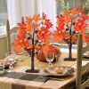 Fall Decorations for Home, Thanksgiving Decorations, 24'/2FT Lighted Fall Maple Leaves Tree with 24 LEDs for Autumn Decor